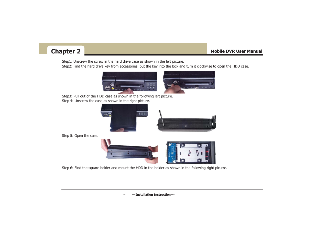 Chapter 2 | COP-USA DVR5104DE-HWDWF User Manual | Page 11 / 81