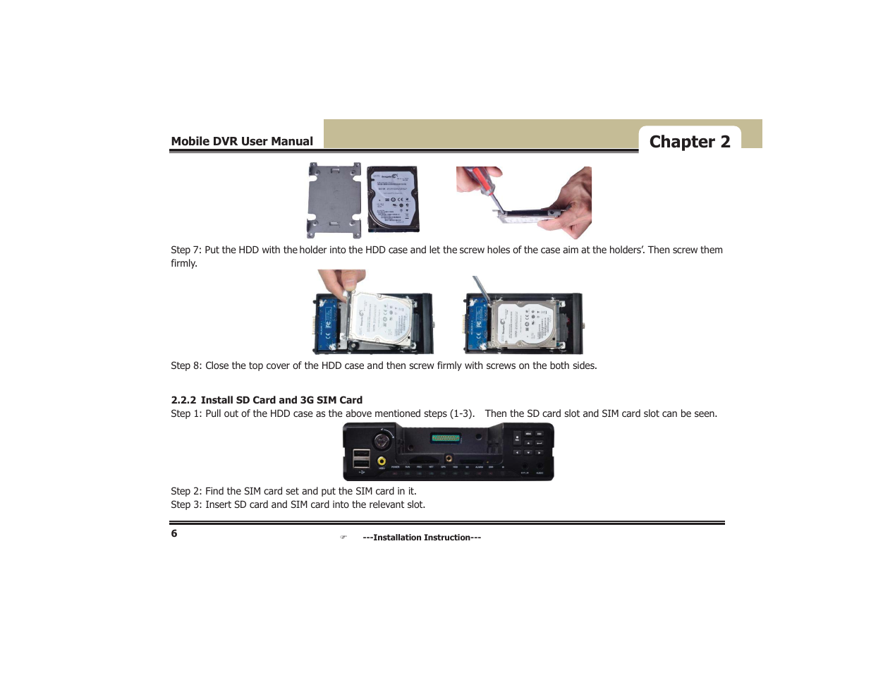 Chapter 2 | COP-USA DVR5104DE-HWDWF User Manual | Page 12 / 81