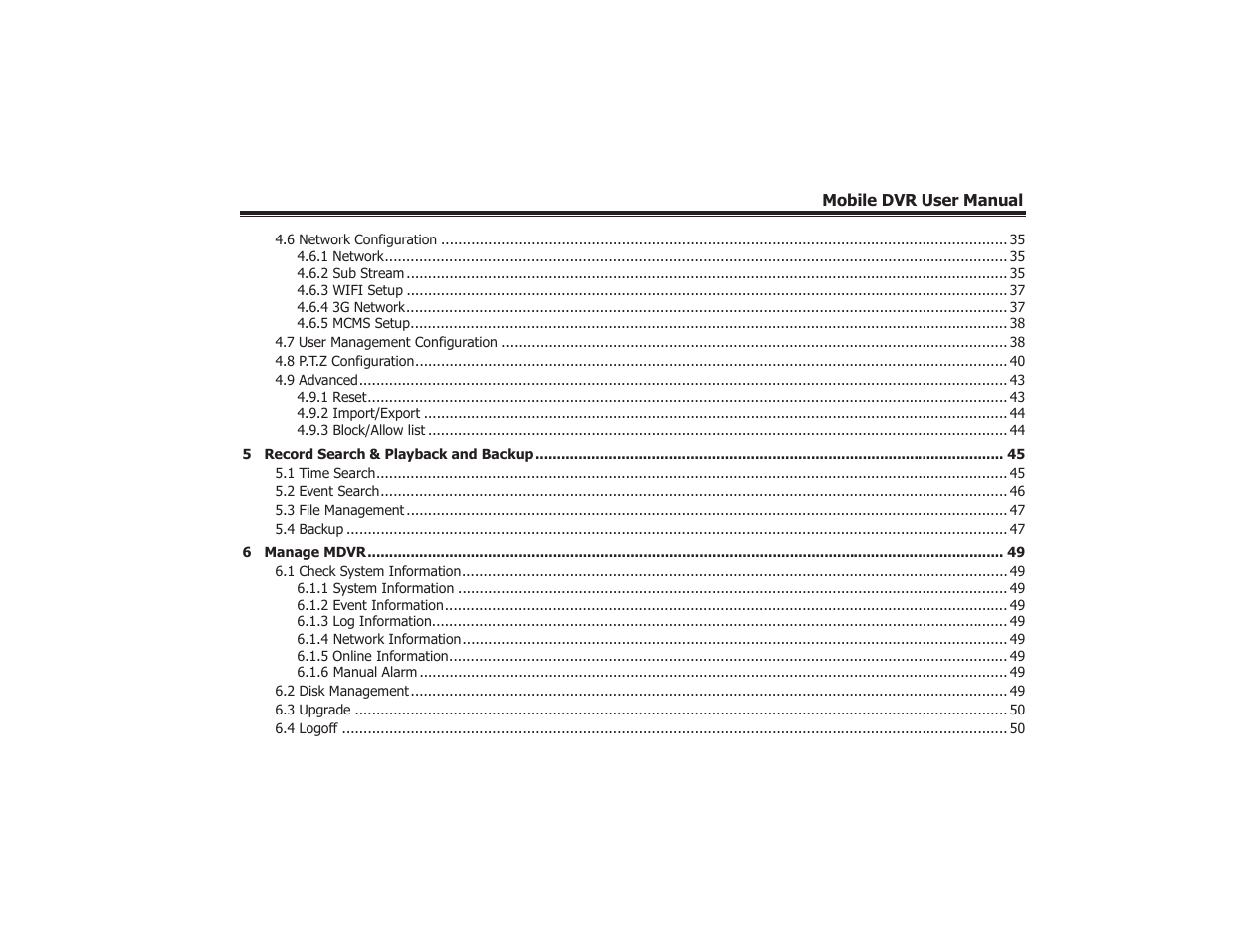COP-USA DVR5104DE-HWDWF User Manual | Page 5 / 81