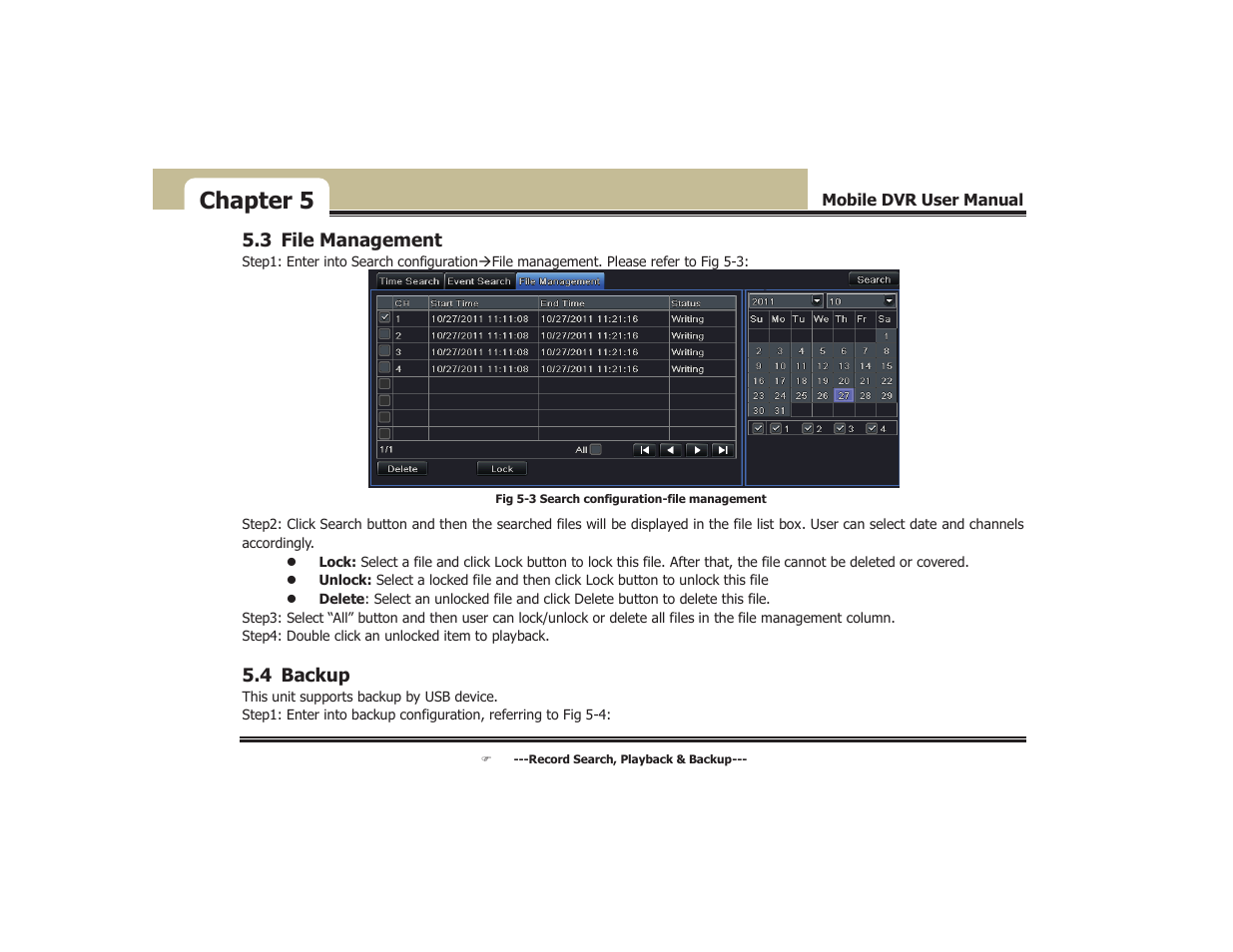 Chapter 5 | COP-USA DVR5104DE-HWDWF User Manual | Page 53 / 81