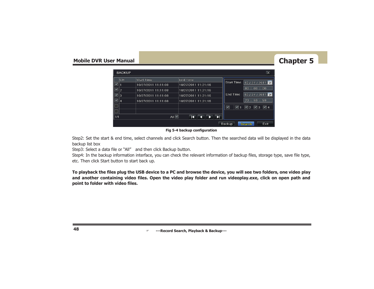 Chapter 5 | COP-USA DVR5104DE-HWDWF User Manual | Page 54 / 81