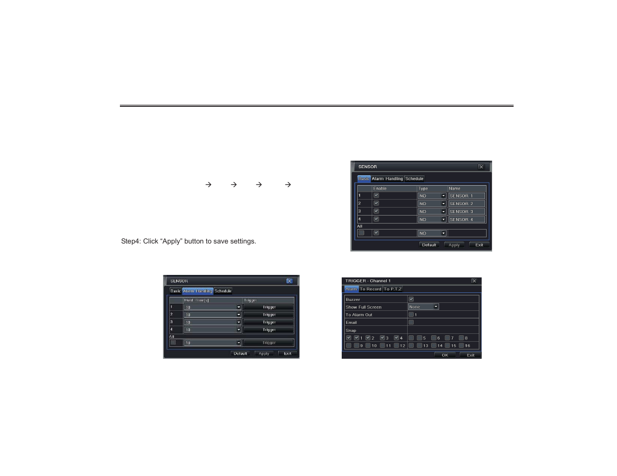 5 alarm configuration | COP-USA DVR2304SE-SL User Manual | Page 33 / 120
