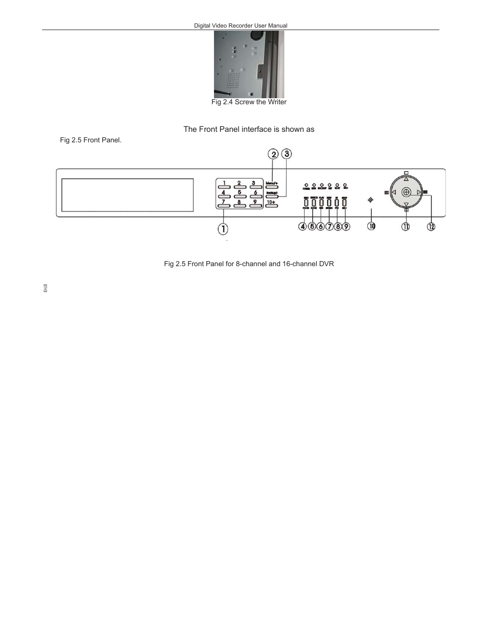 2 front panel instruction | COP-USA DVRC264-4CH_USB User Manual | Page 12 / 198