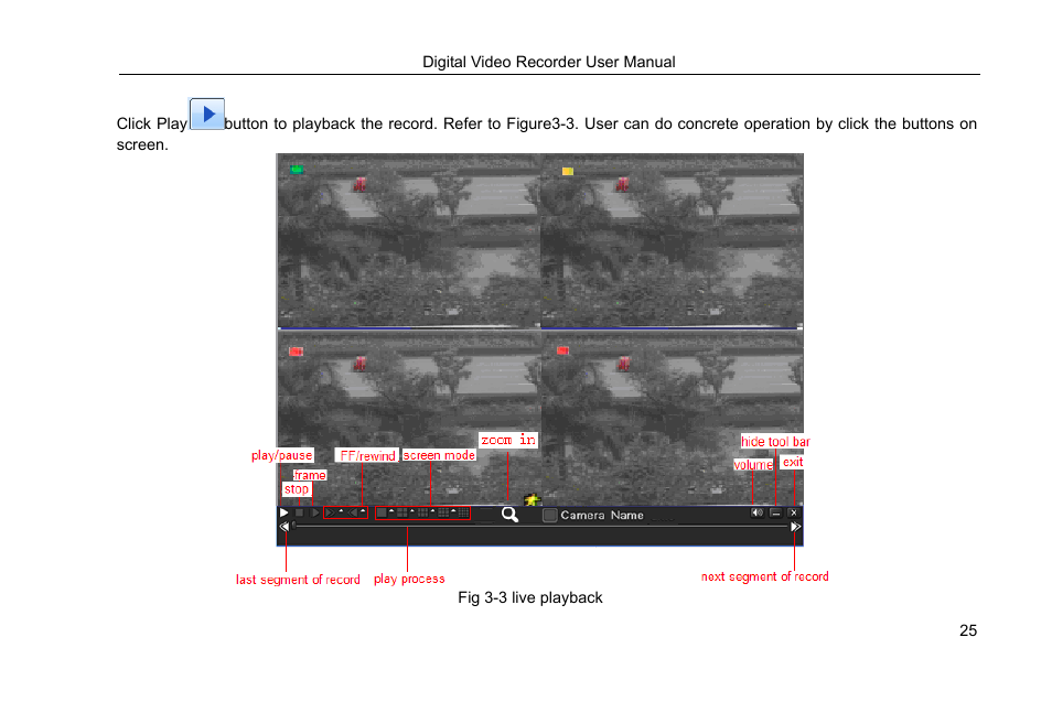 1 live playback | COP-USA DVRHRT-16MD User Manual | Page 25 / 137