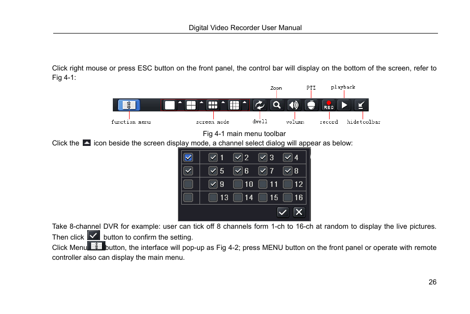 4 main menu setup guide, Main menu setup guide | COP-USA DVRHRT-16MD User Manual | Page 26 / 137