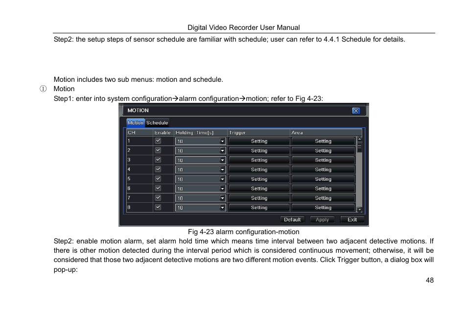 2 motion | COP-USA DVRHRT-16MD User Manual | Page 48 / 137