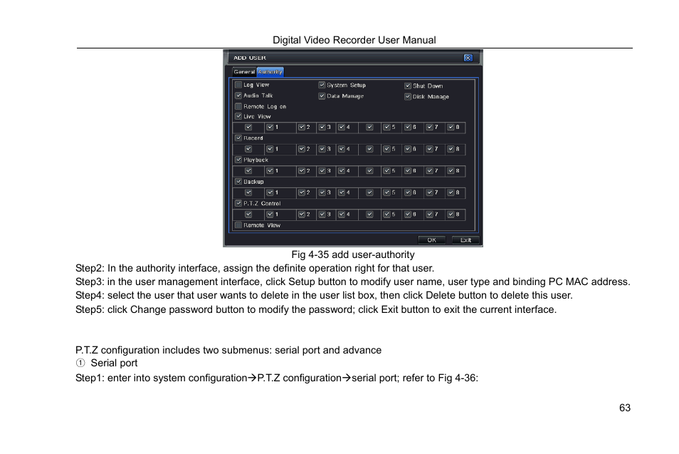 8 p.t.z configuration | COP-USA DVRHRT-16MD User Manual | Page 63 / 137