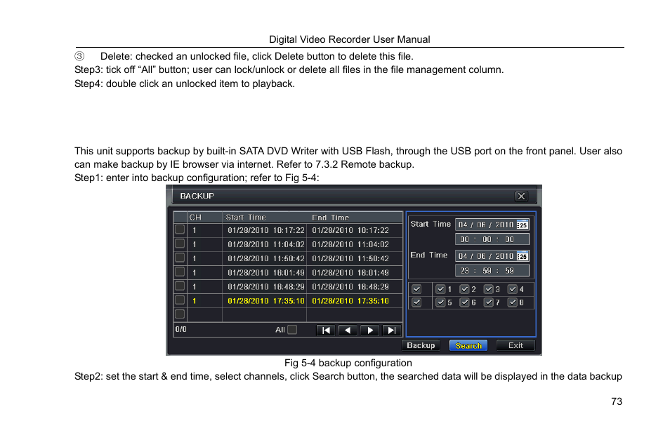 4 backup | COP-USA DVRHRT-16MD User Manual | Page 73 / 137