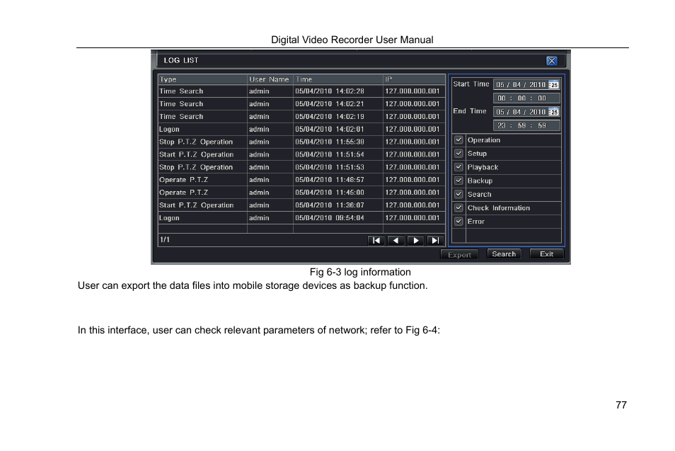 4 network information | COP-USA DVRHRT-16MD User Manual | Page 77 / 137