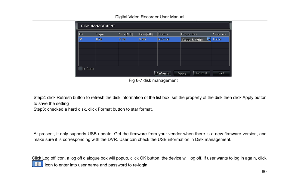 8 upgrade, 9 logoff | COP-USA DVRHRT-16MD User Manual | Page 80 / 137