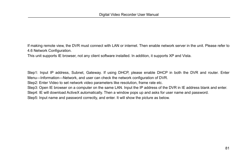 7 remote surveillance, 1 accessing dvr, 1 on lan | Remote surveillance | COP-USA DVRHRT-16MD User Manual | Page 81 / 137