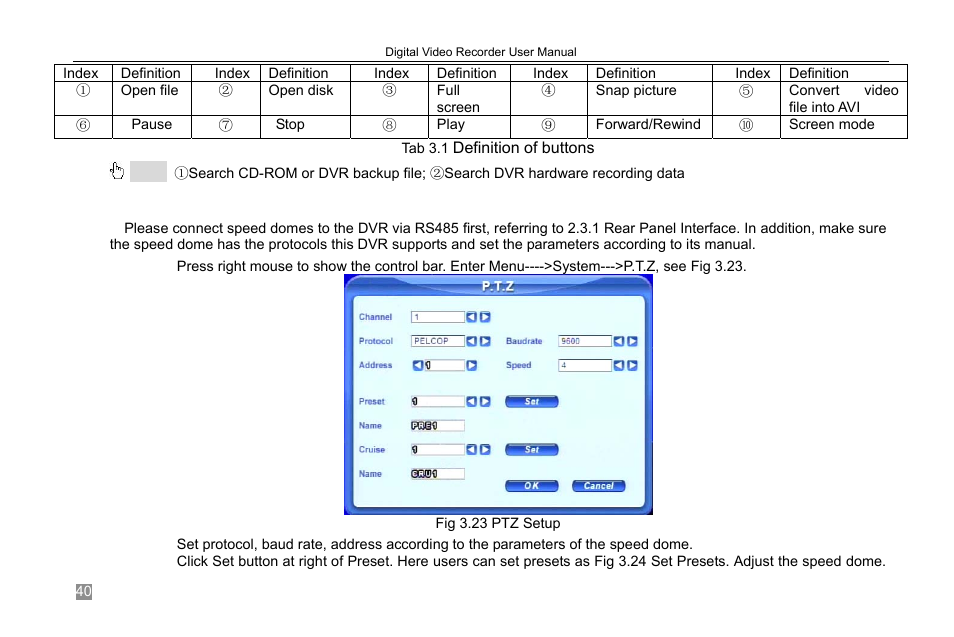 6 ptz control | COP-USA DVRH264-D1-8 User Manual | Page 46 / 111