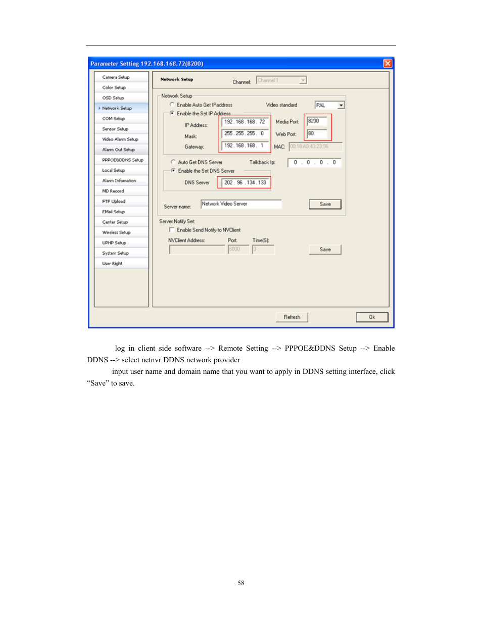 Network video server/ip camera user manual | COP-USA WS08 User Manual | Page 58 / 69