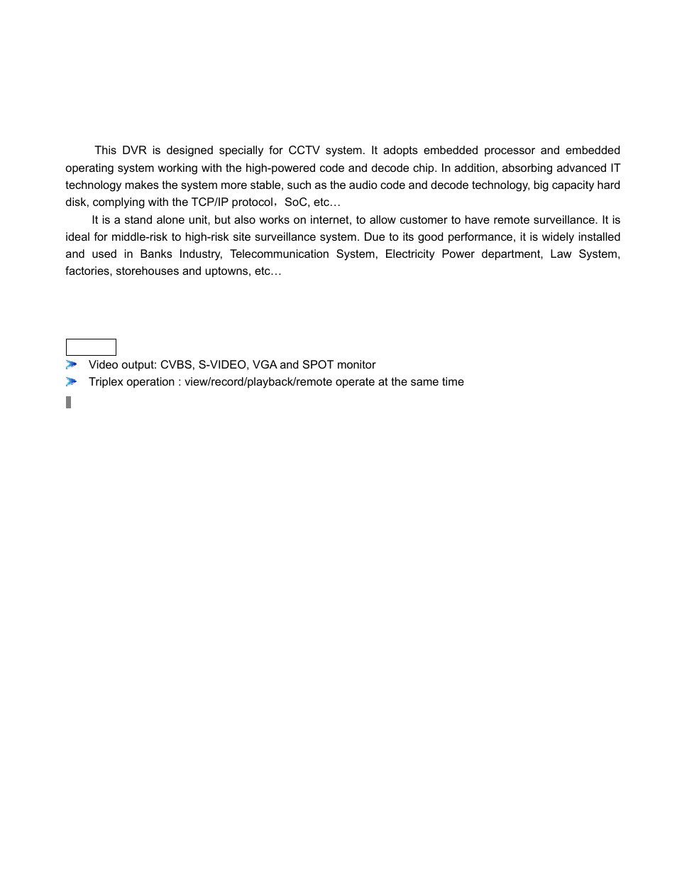 Digital video recorder (dvr) introduction, 1 product introduction, 2 features of this dvr | 1 product introduction 1.2 features of this dvr | COP-USA DVRMPEG4-16LAN User Manual | Page 6 / 123