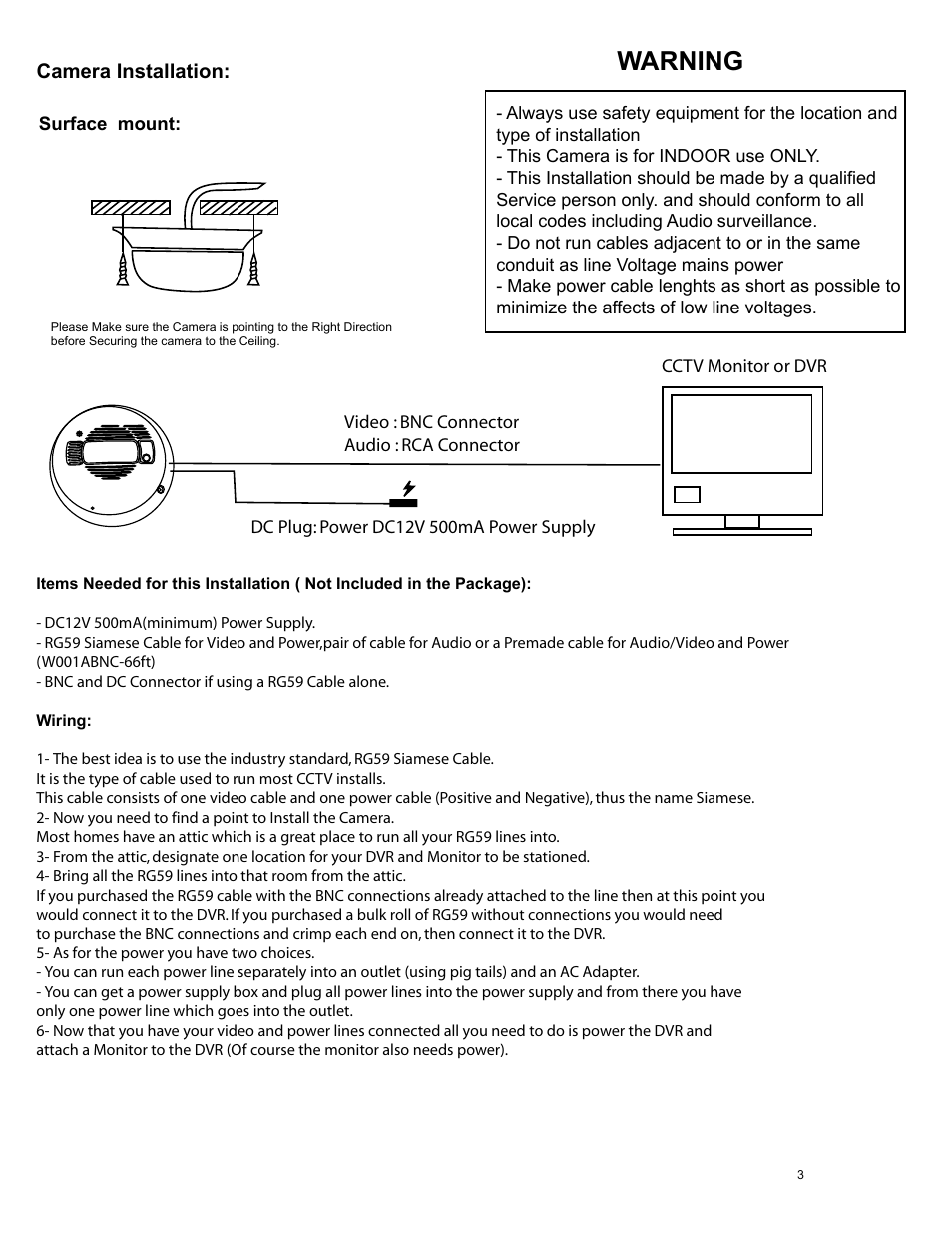 Warning | COP-USA SDR35 User Manual | Page 3 / 3