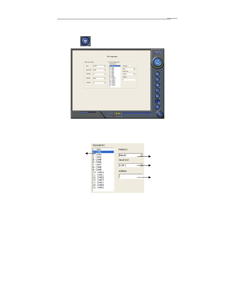6 p.t.z control configuration | COP-USA USBDVR04SP User Manual | Page 51 / 114