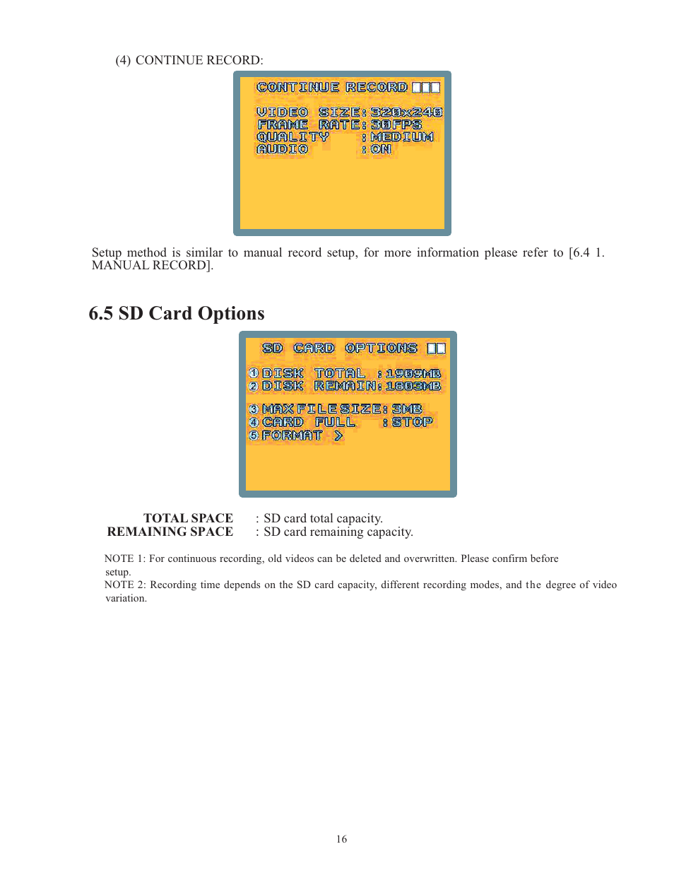 5 sd card options | COP-USA SLDVR User Manual | Page 17 / 21