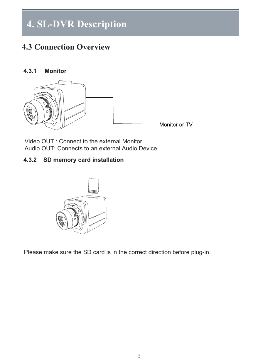 Sl-dvr description, 3 connection overview | COP-USA SLDVR User Manual | Page 6 / 21