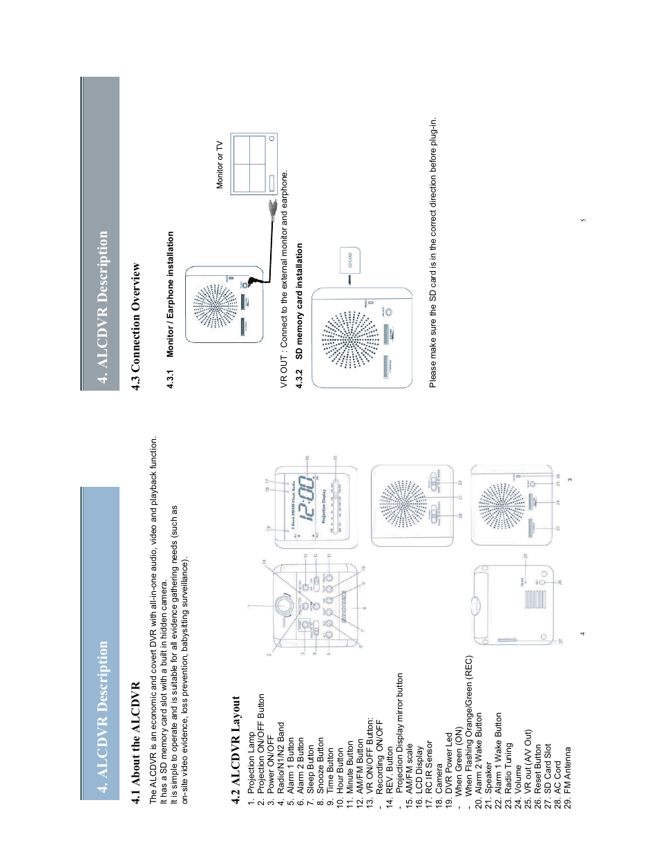 Alcdvr description, 1 about the alcdvr 4.2 alcdvr layout, 3 connection overview | COP-USA ALC-DVR32-SL User Manual | Page 3 / 11