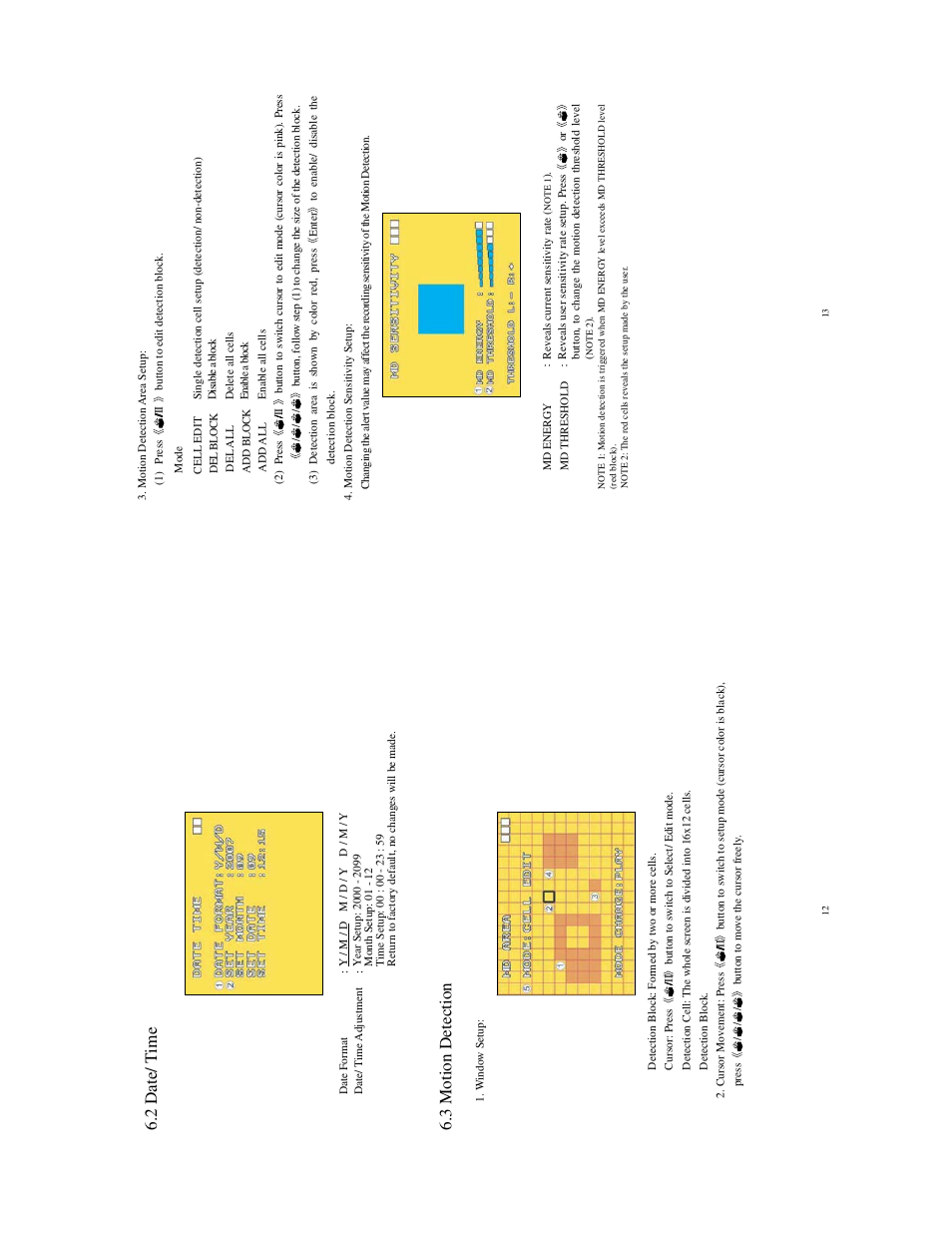 2 date/ t ime 6.3 motion detection | COP-USA ALC-DVR32-SL User Manual | Page 7 / 11