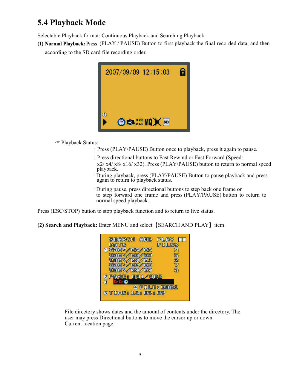4 playback mode | COP-USA TBX-DVR User Manual | Page 10 / 22