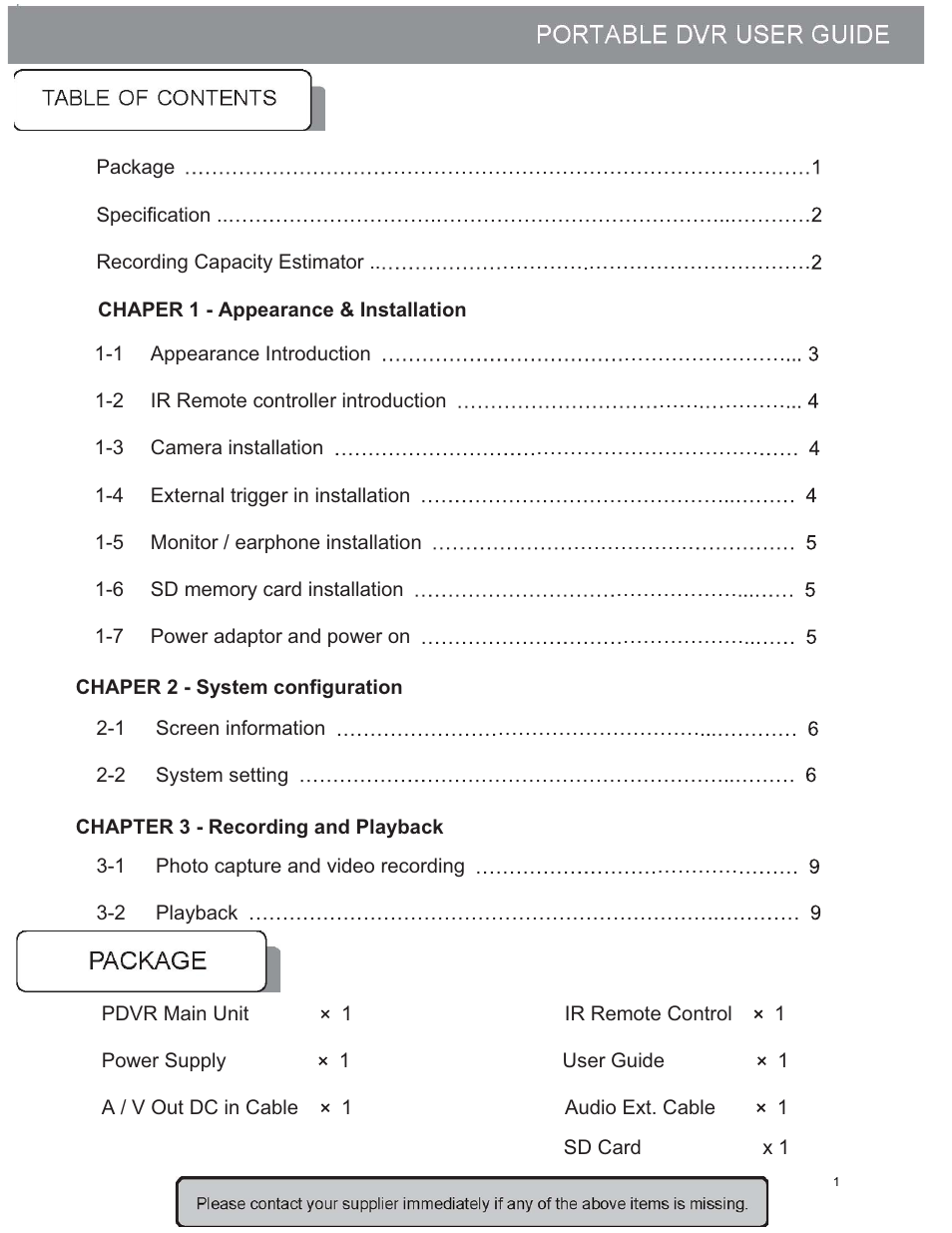 COP-USA SDRDVR35 User Manual | Page 2 / 10