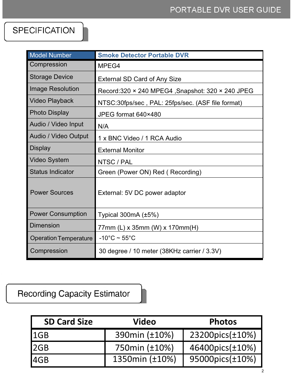 COP-USA SDRDVR35 User Manual | Page 3 / 10