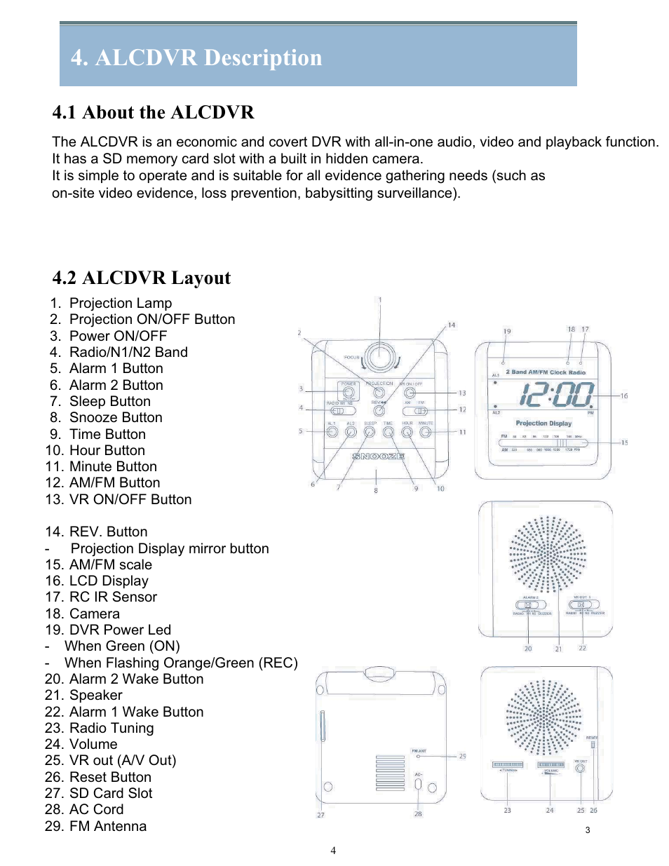 Alcdvr description, 1 about the alcdvr 4.2 alcdvr layout | COP-USA ALC-DVR User Manual | Page 5 / 21