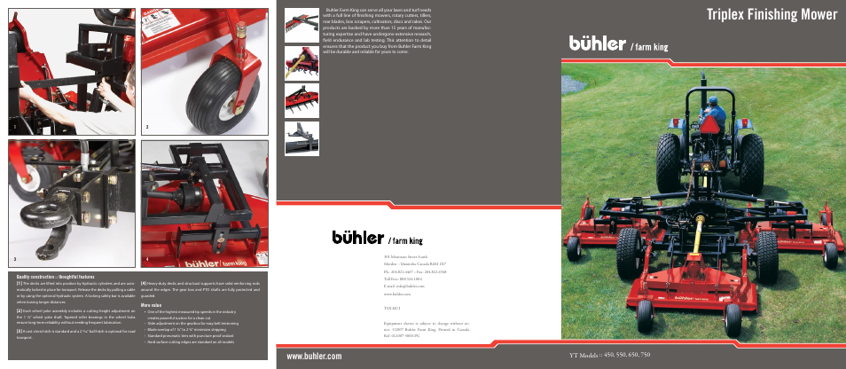 Buhler YT750 User Manual | 2 pages