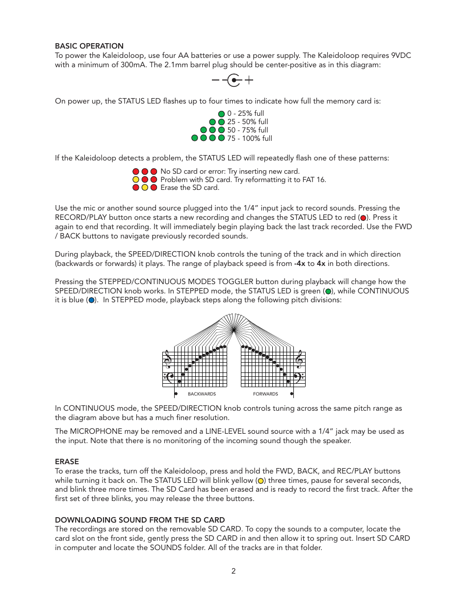 Critter&Guitari Kaleidoloop User Manual | Page 2 / 3