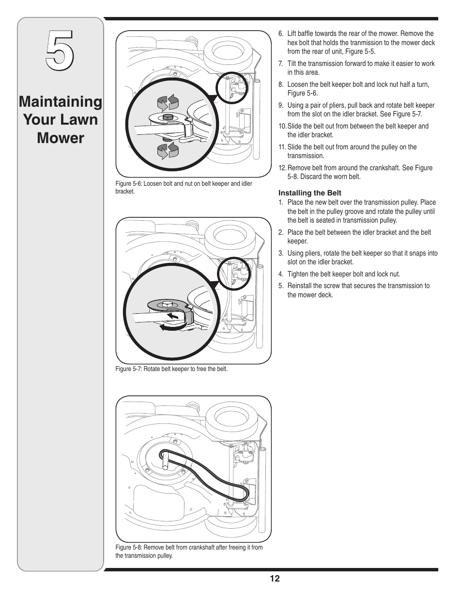 Maintaining your lawn mower | Cub Cadet 980 User Manual | Page 12 / 20