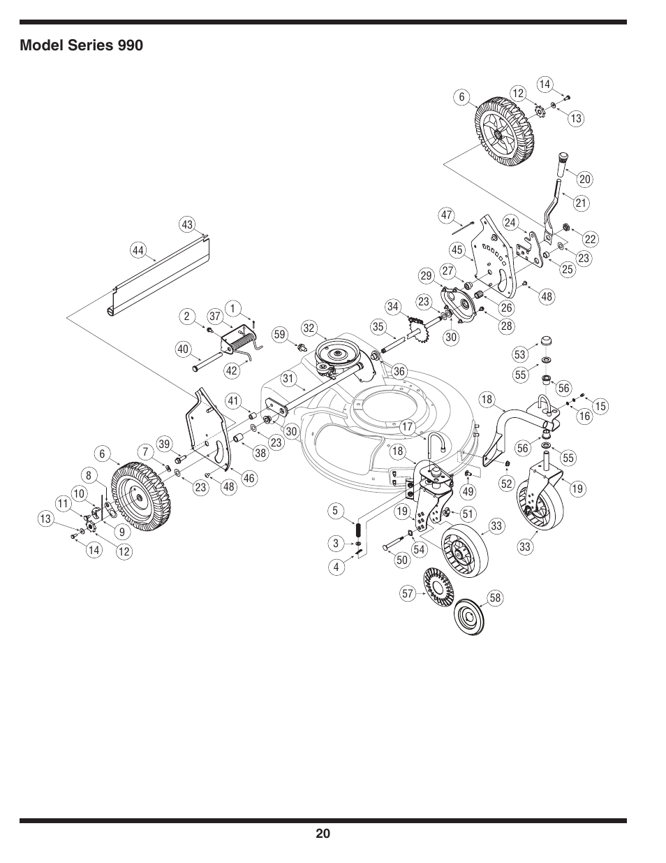 Model series 990 | Cub Cadet 990 User Manual | Page 20 / 24