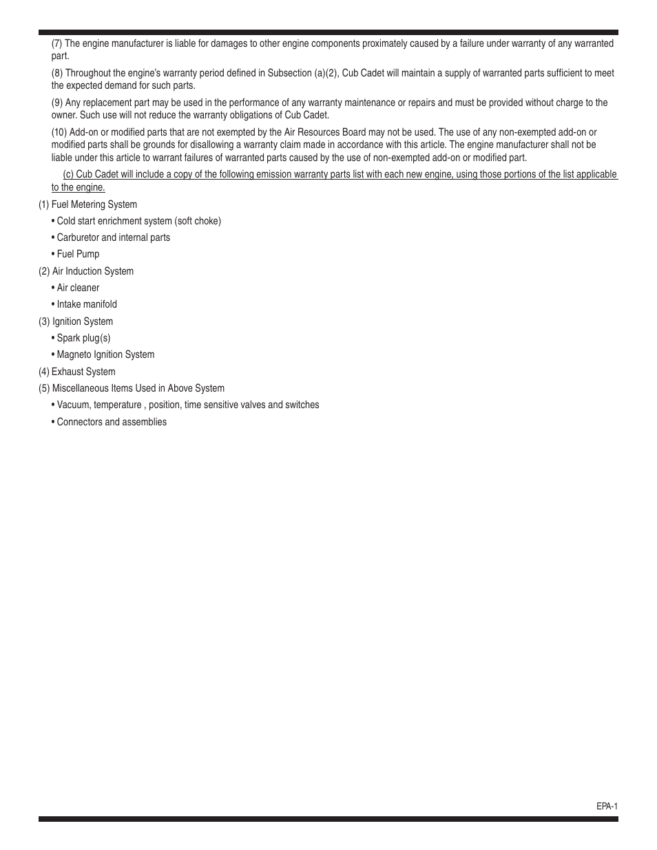 Cub Cadet 18M User Manual | Page 31 / 32
