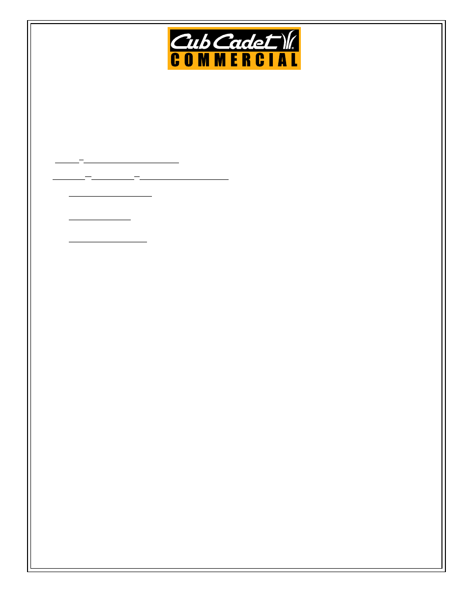 Manufacturer’s limited warranty - turf equipment | Cub Cadet 7 Fabricated Deck User Manual | Page 28 / 28