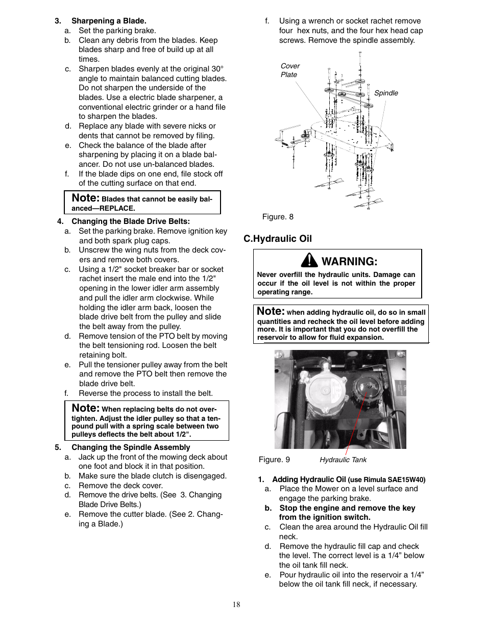 Warning | Cub Cadet 6 Fabricated Deck User Manual | Page 18 / 32