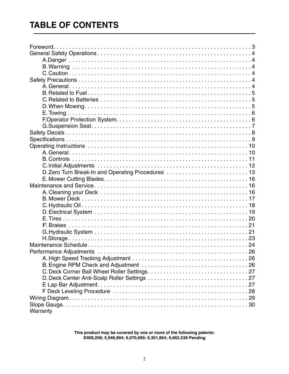 Cub Cadet 6 Fabricated Deck User Manual | Page 2 / 32