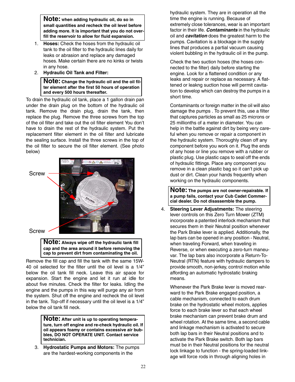 Cub Cadet 6 Fabricated Deck User Manual | Page 22 / 32