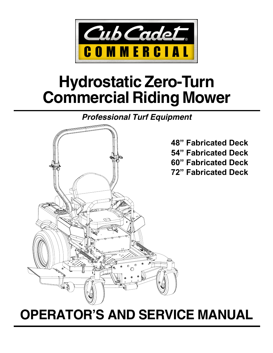 Cub Cadet 7 Fabricated Deck User Manual | 36 pages