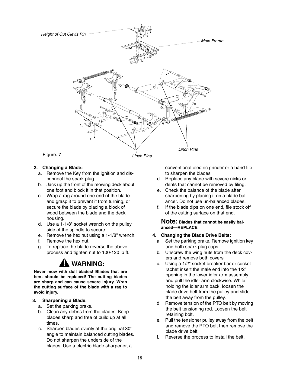 Warning | Cub Cadet 7 Fabricated Deck User Manual | Page 18 / 36