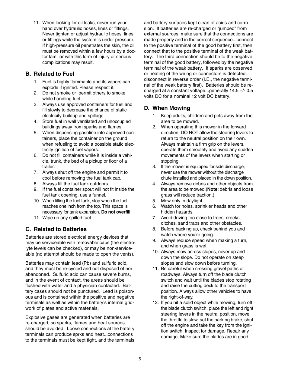 Cub Cadet 7 Fabricated Deck User Manual | Page 5 / 32