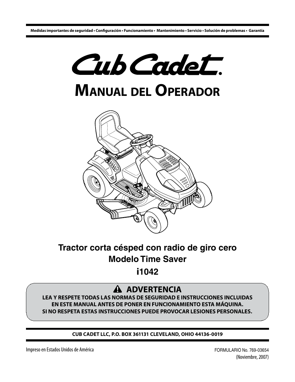 Anual, Perador | Cub Cadet I1042 User Manual | Page 29 / 56