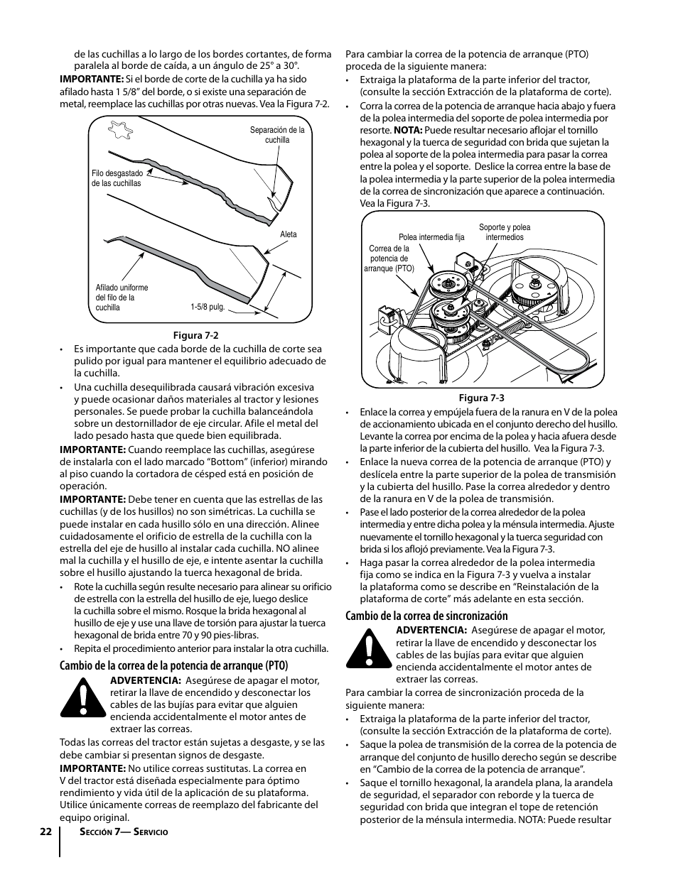 Cambio de la correa de sincronización | Cub Cadet I1042 User Manual | Page 50 / 56