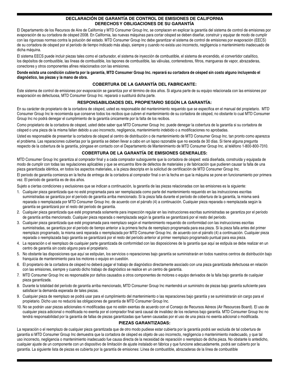 Cub Cadet I1042 User Manual | Page 55 / 56