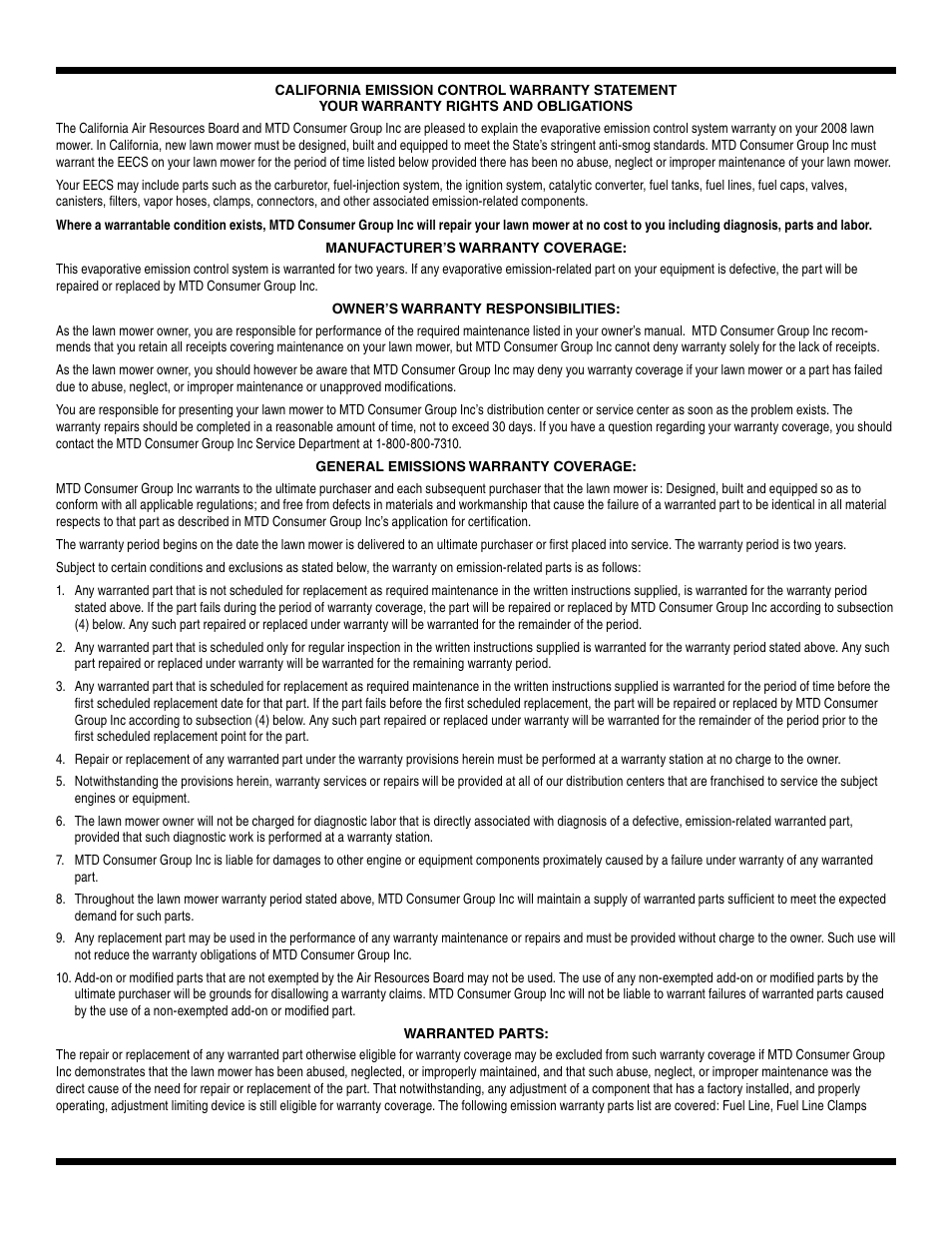 Cub Cadet i1050 User Manual | Page 31 / 32