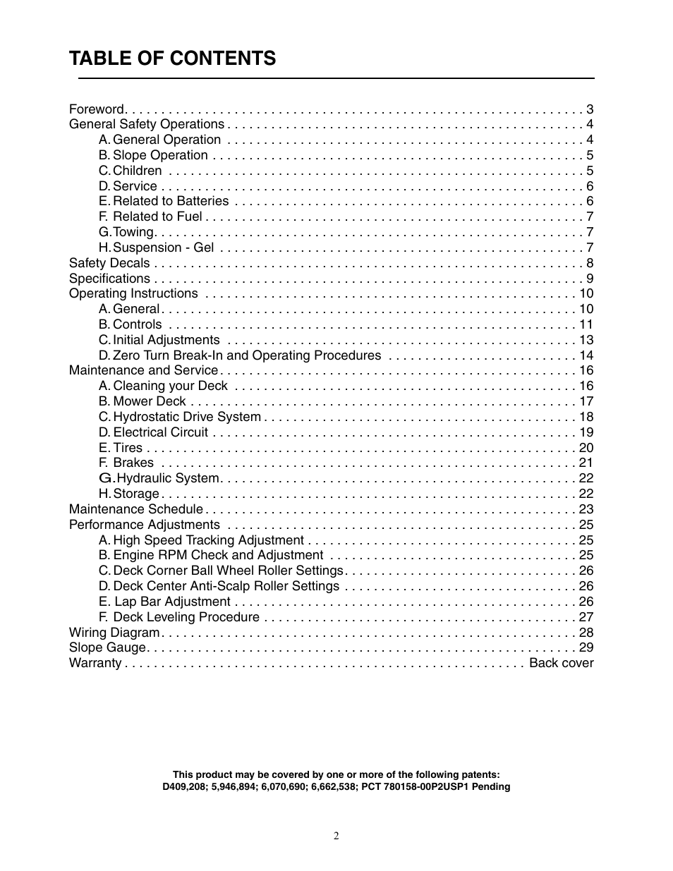 Cub Cadet 23HP Z-Force 50 User Manual | Page 2 / 32