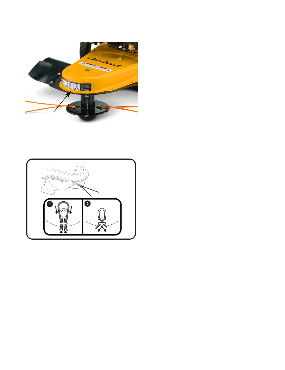 Trimmer line | Cub Cadet CC 22 User Manual | Page 9 / 20