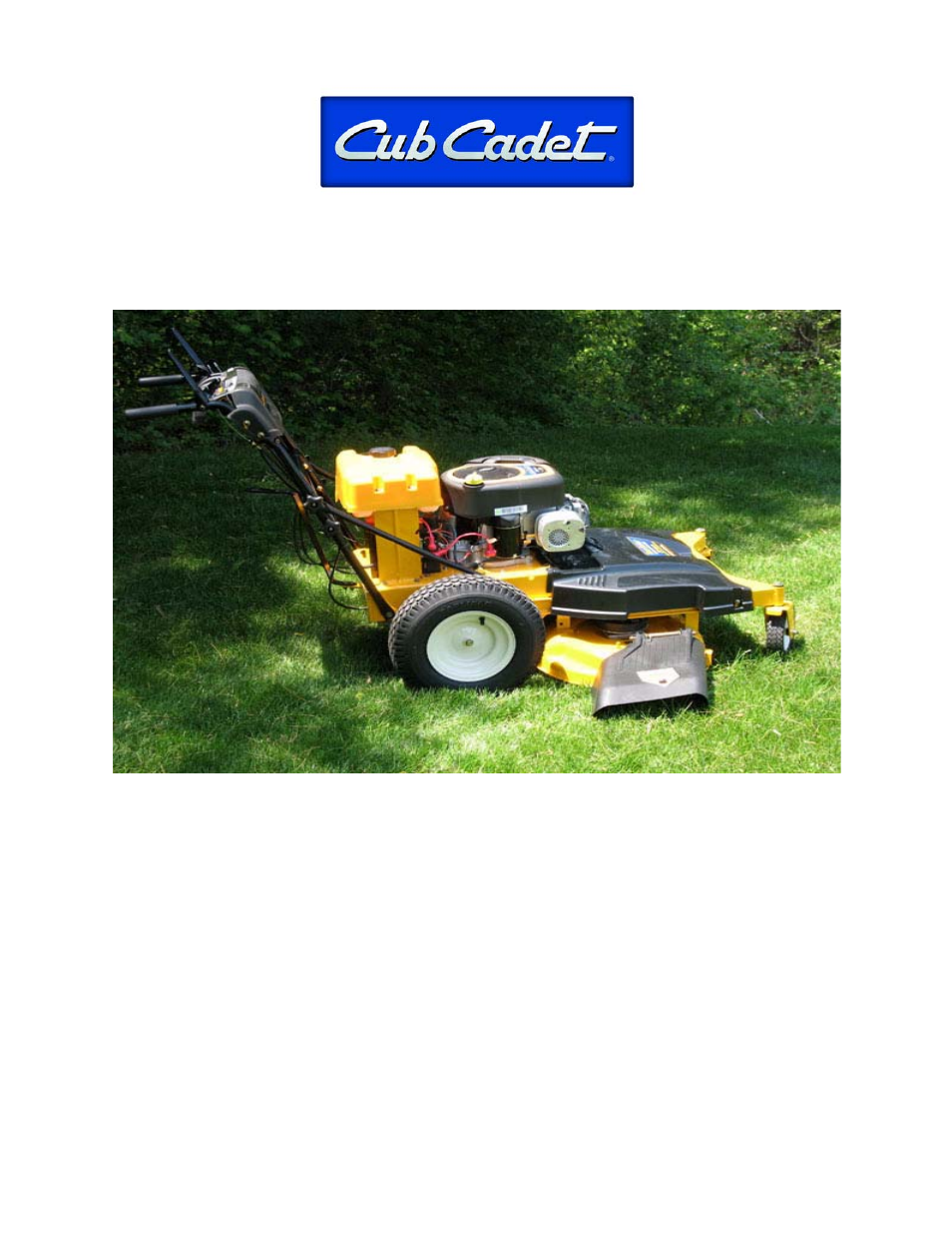 Cub Cadet 33" Wide Area User Manual | 29 pages