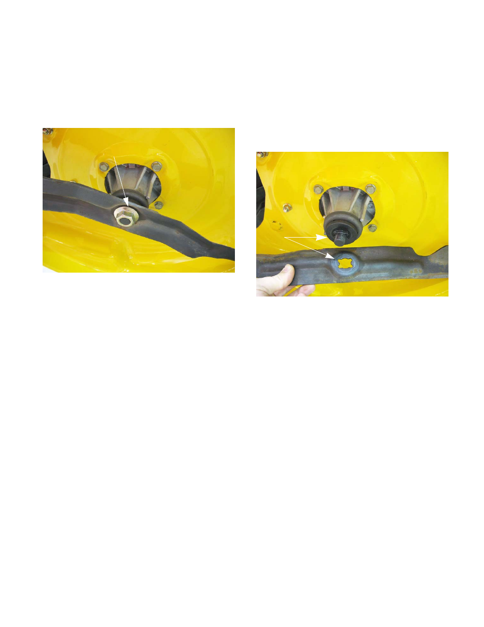 Blade removal | Cub Cadet 33" Wide Area User Manual | Page 21 / 29