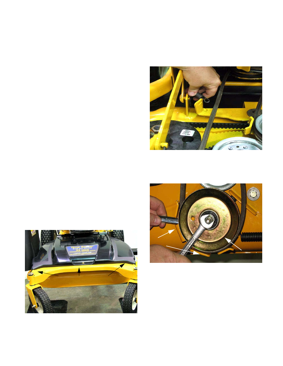 Pto belt | Cub Cadet 33" Wide Area User Manual | Page 23 / 29