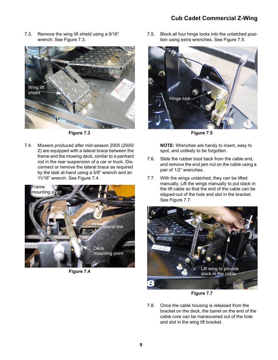 Cub cadet commercial z-wing | Cub Cadet Z-Wing User Manual | Page 13 / 88